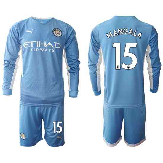 Men Manchester City Long Sleeve Soccer Jerseys 508